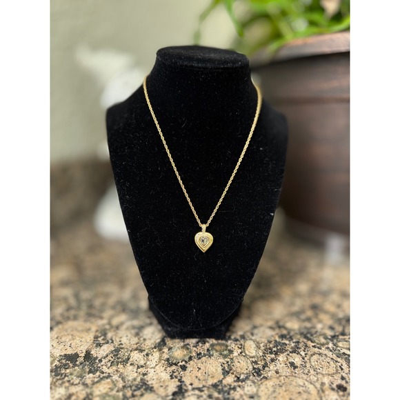 Vintage Nina Ricci Gold Tone Rhinestone Pendant Necklace designer Jewelry Y2K - Picture 7 of 9